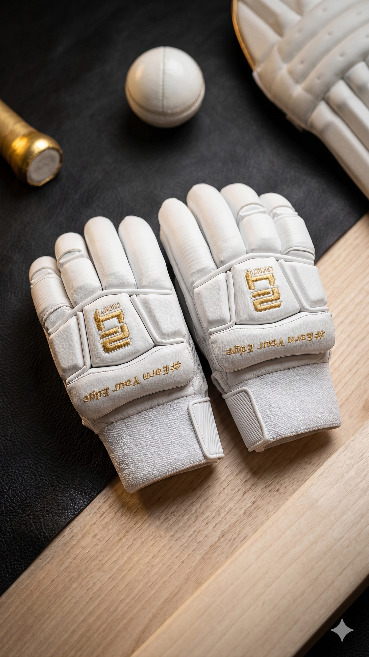 24Cricket Gold Edition Batting Gloves